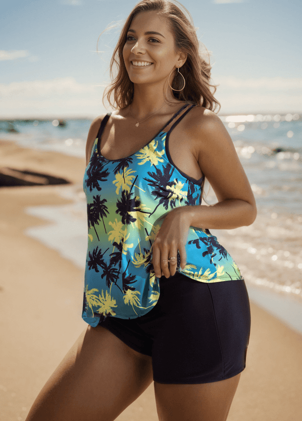 Tropical printed Plus Size Swimsuit