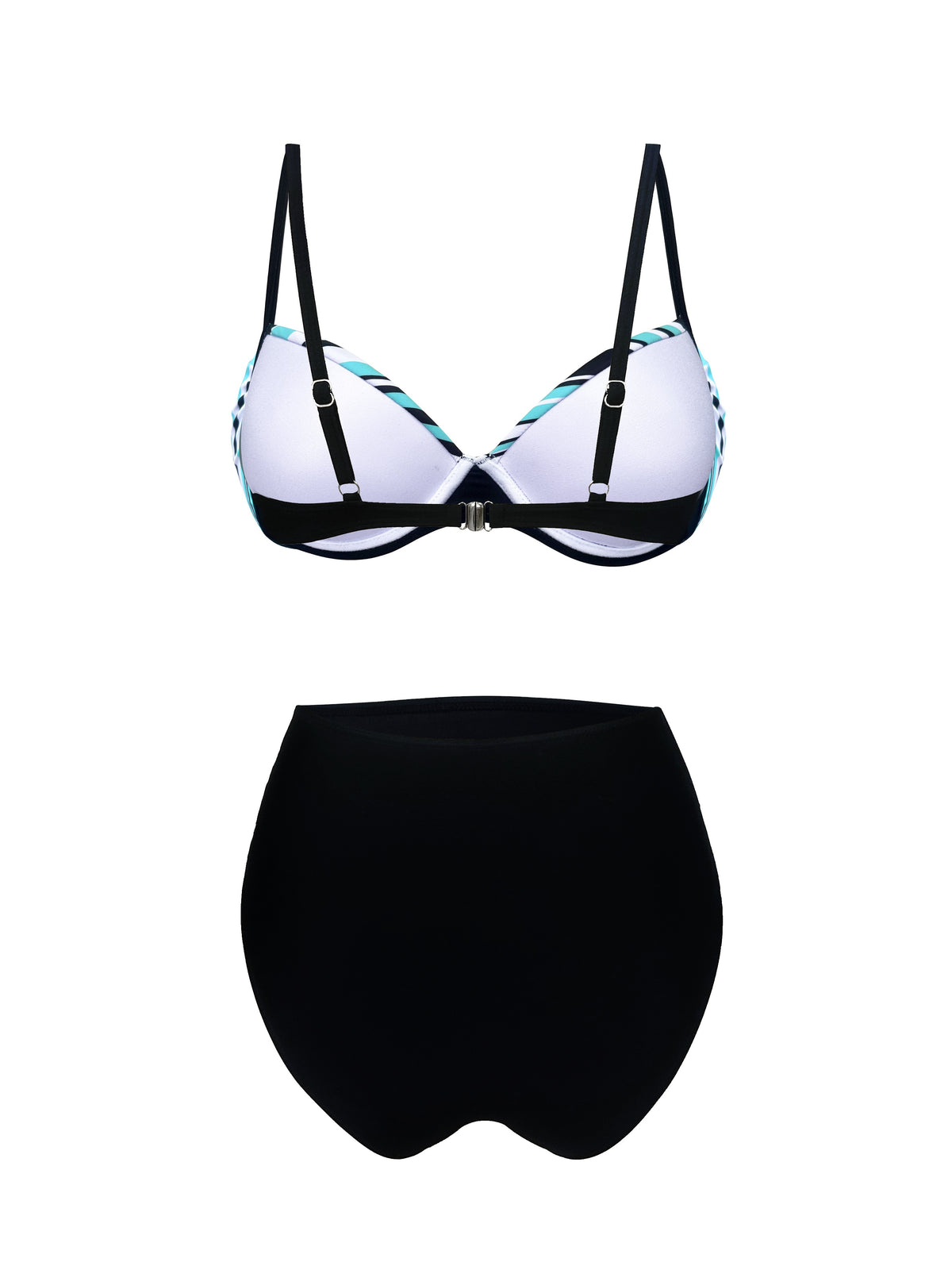 Stylish Vibrant Striped Two-Piece Fashion Bikini