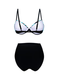 Stylish Vibrant Striped Two-Piece Fashion Bikini