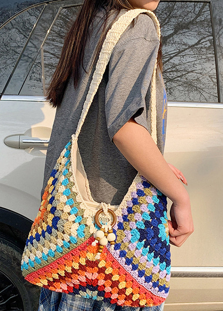 Fashion Women Colorful Weave Handbag