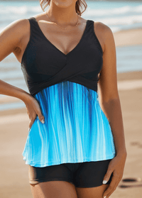High Waisted  Geometric Printed Swimsuit