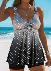 Chic Polka Dot Tankini Set