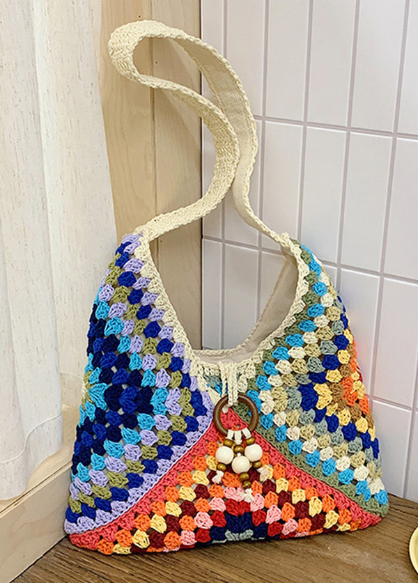 Fashion Women Colorful Weave Handbag
