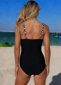 Hollow-out Front Ruched Waist Swimsuit