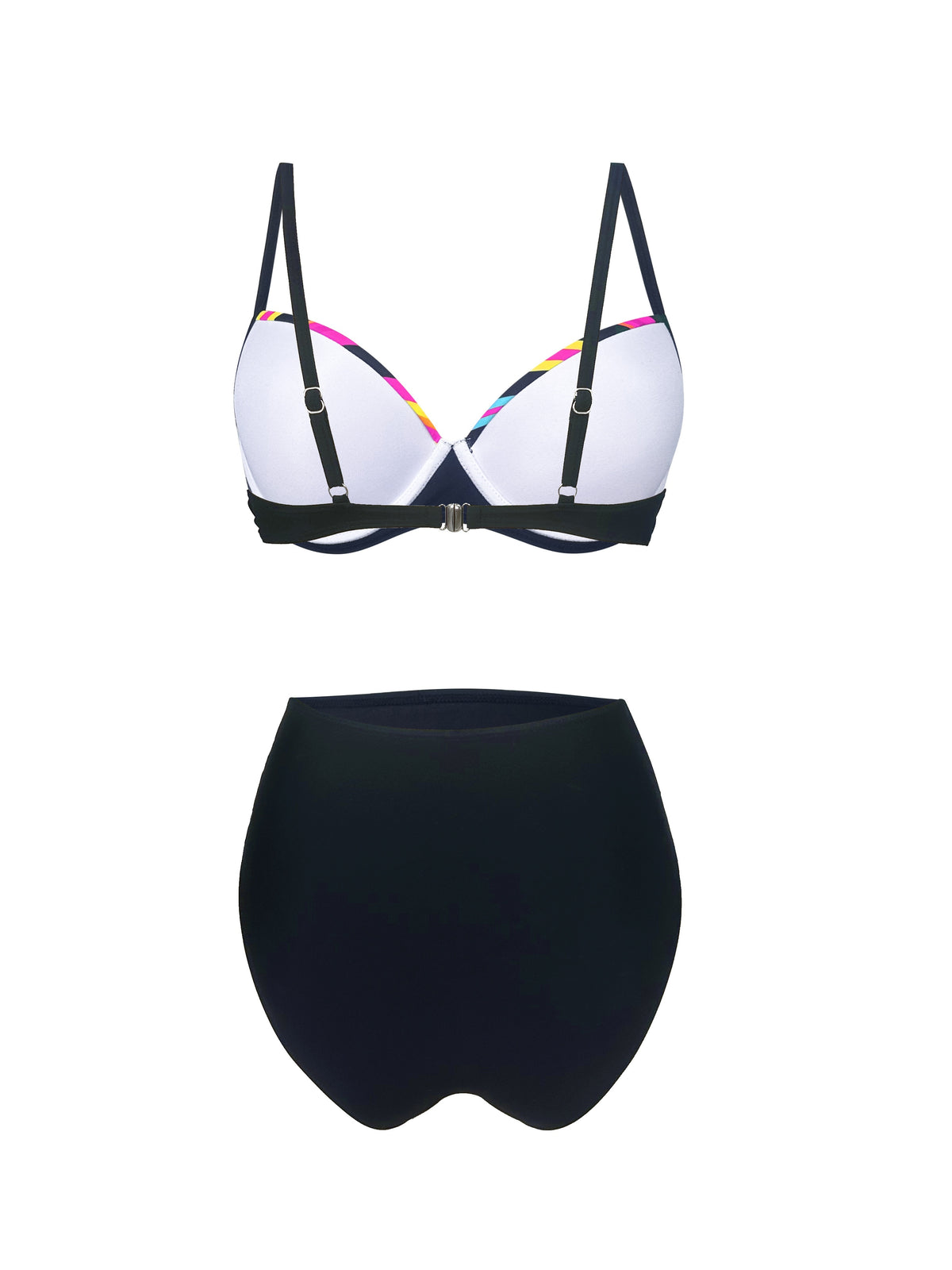 Stylish Vibrant Striped Two-Piece Fashion Bikini