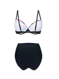 Stylish Vibrant Striped Two-Piece Fashion Bikini