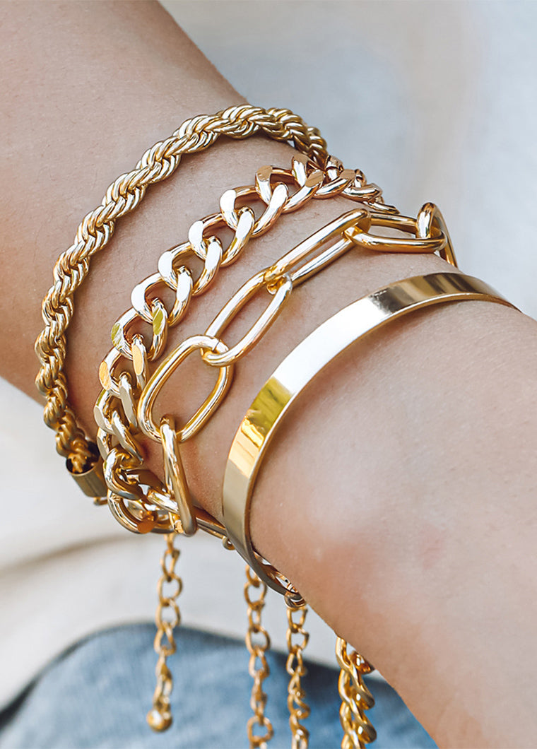 4PCS Fashion Multilayer Bracelet For Women