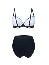 Stylish Vibrant Striped Two-Piece Fashion Bikini