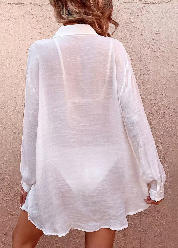 Loose Oversized Shirt Silhouette Cover-up