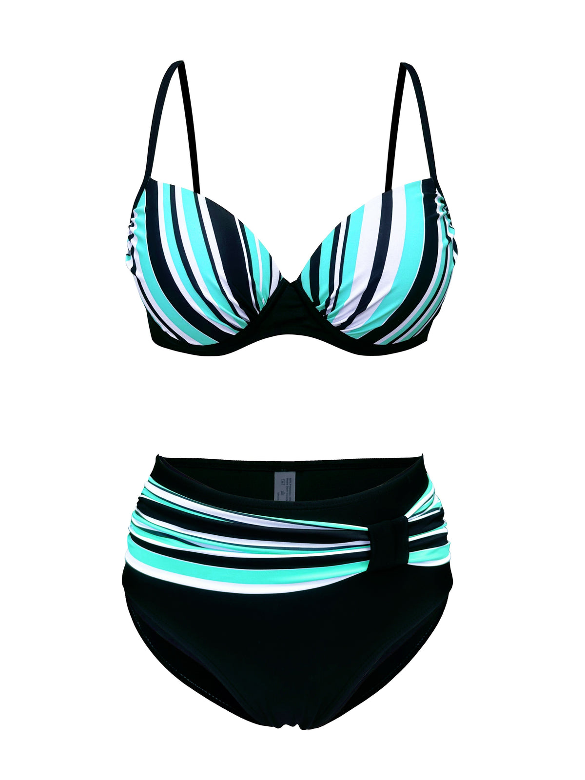 Stylish Vibrant Striped Two-Piece Fashion Bikini