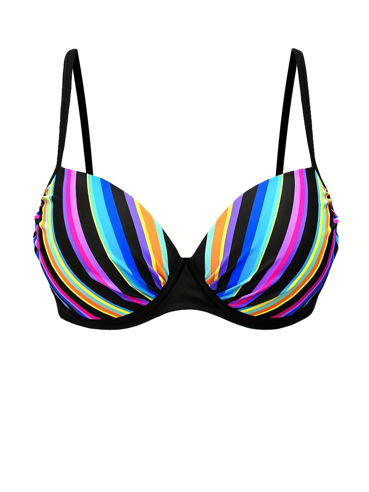 Stylish Vibrant Striped Two-Piece Fashion Bikini