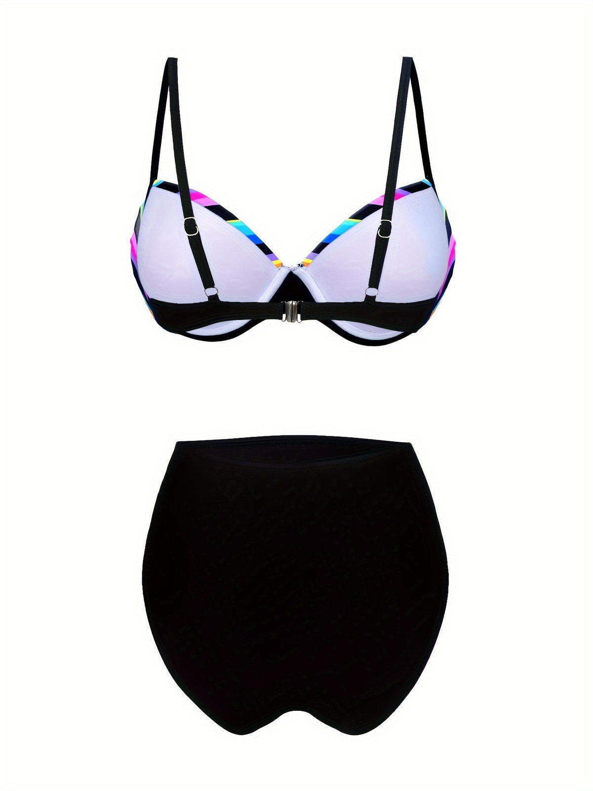 Stylish Vibrant Striped Two-Piece Fashion Bikini