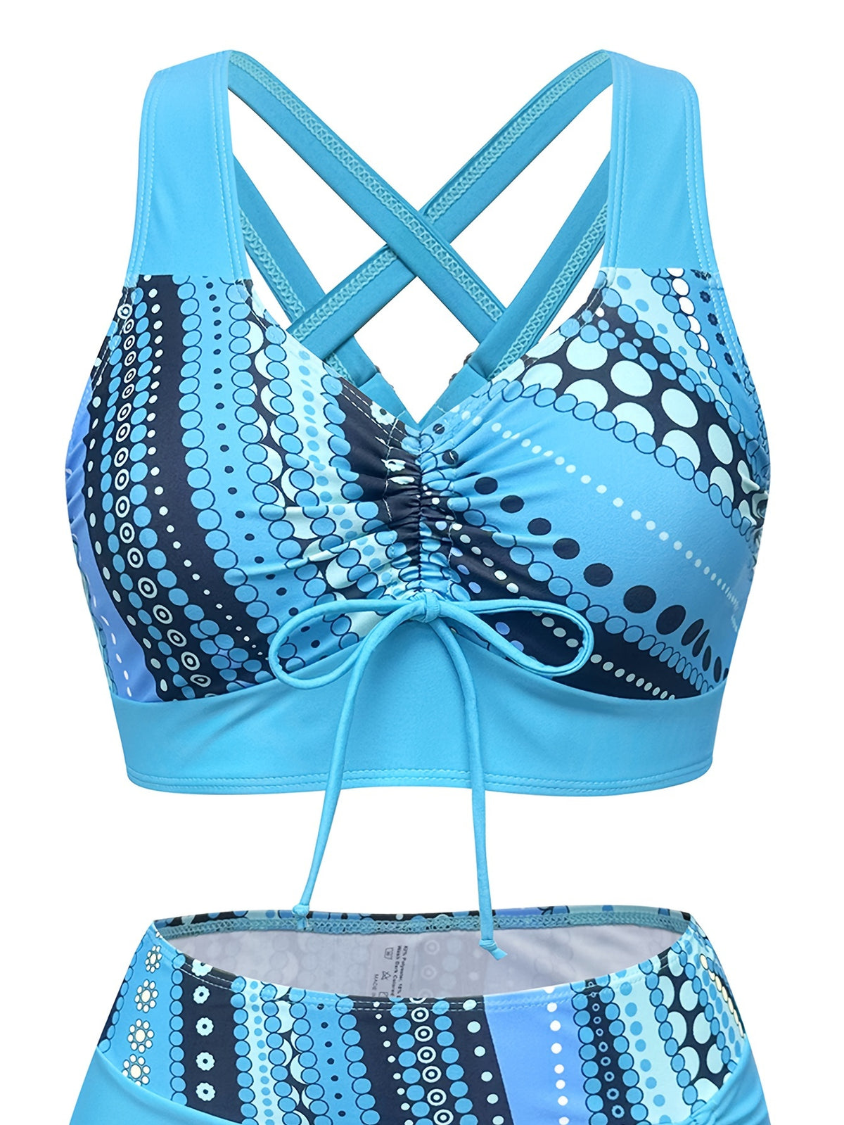 Ruffle Trim Three-Piece Swimsuit Dress Set