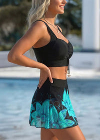 Pastel Gradient Uched Drawstring Bikini