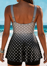 Chic Polka Dot Tankini Set