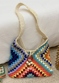 Fashion Women Colorful Weave Handbag