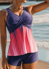 High Waisted  Geometric Printed Swimsuit