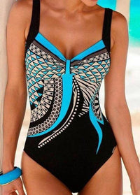 Printed One Piece Swimsuit