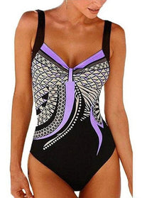 Printed One Piece Swimsuit