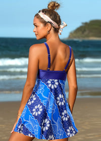 Floral Print Spaghetti Strap Swimdress