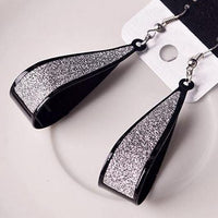Water Drop Pattern Matting Silver Earrings - fashionyanclothes