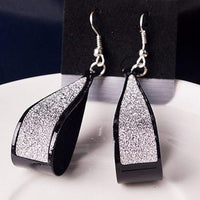 Water Drop Pattern Matting Silver Earrings - fashionyanclothes