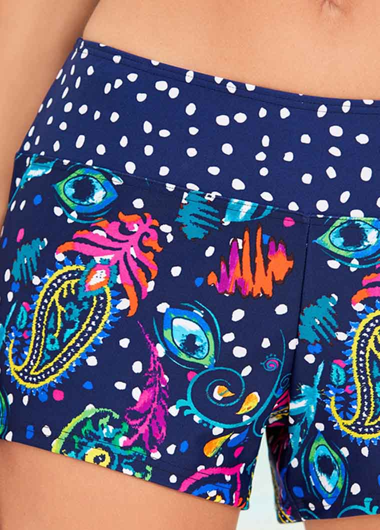 Printed Spaghetti Strap Tankini Set