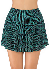 Printed High Waist Ruffle Hem Pantskirt