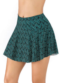 Printed High Waist Ruffle Hem Pantskirt