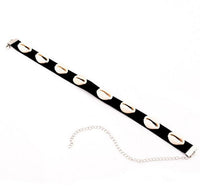 Sheel Embellished Black Choker Necklace for Woman - fashionyanclothes