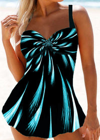Psychedelic Print Padded Swimdress - fashionyanclothes
