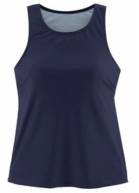 Solid High Neck Strappy Tankini Set