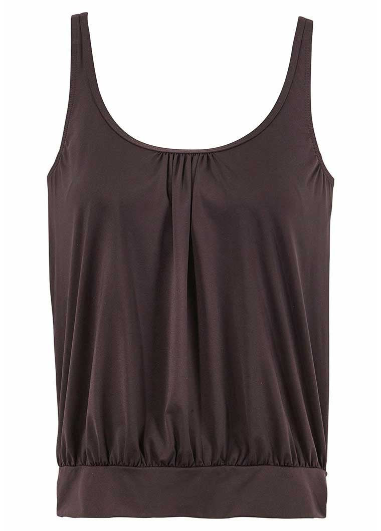 Solid Vest Style Blouson Tankini Set - fashionyanclothes
