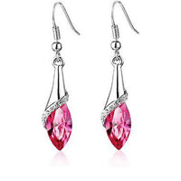 Rhinestone Decorated Silver Metal Earrings - fashionyanclothes
