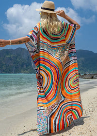 Tie Dye Print Cotton Cover Up Dress