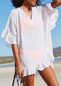 Lightweigh White Shirt Collar Cover Up