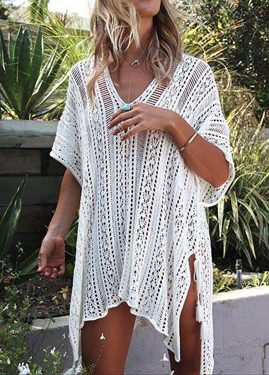 Knitted Loose Beach Cover Up - fashionyanclothes
