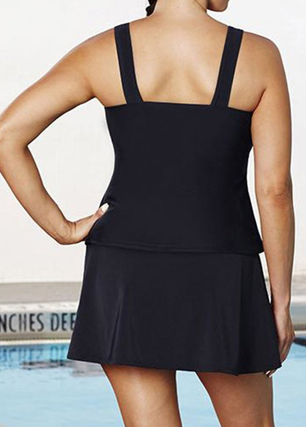 Floral Printed Tankini Top and Pantskirt