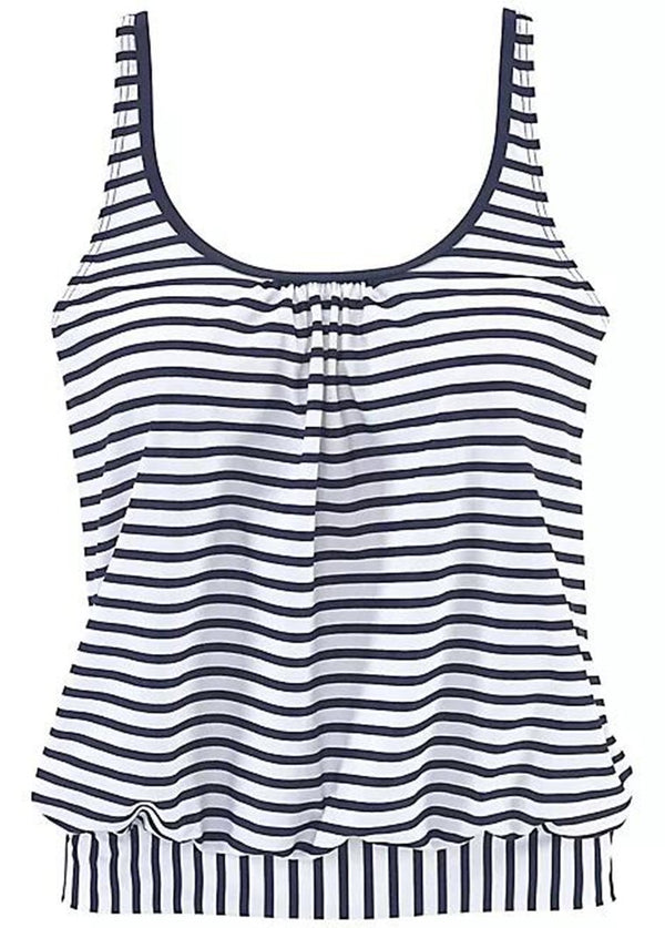 Scoop Neck Printed Swimwear Top and Panty