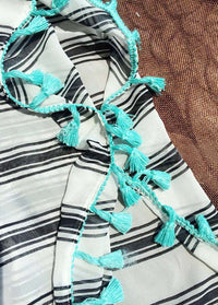 Womens Striped Chiffon Cover Up