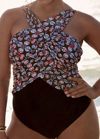 Ruched Front OnePiece Swimsuit
