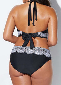 Halter Padded Tribal Printed Bikini Set