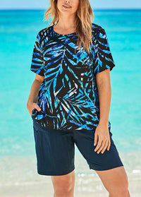 Print Short-sleeved with Casual Pants swimwear