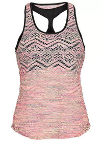 Lace Stitching Spaghetti Strap Tankini Set