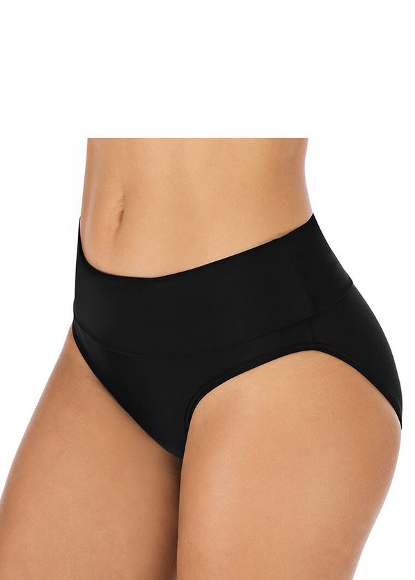 Ruched Black Swimwear Panty