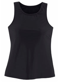 Solid High Neck Strappy Tankini Set