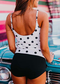 Polka Dot Print Tankini Set