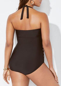 Plus Size Women One Piece Push Up Swimsuit - fashionyanclothes